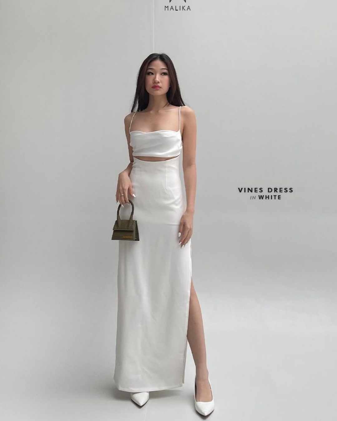 Vines dress in White