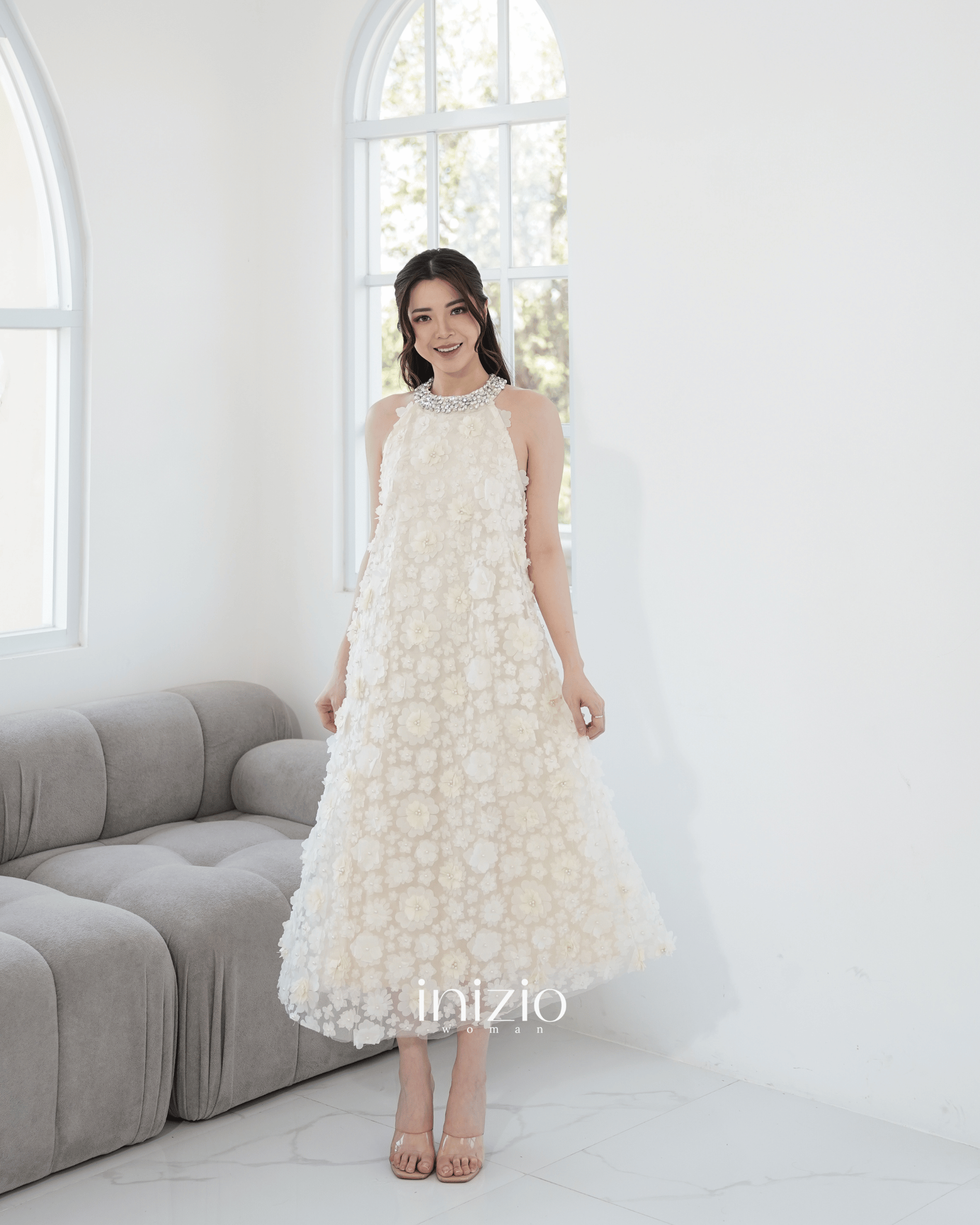 Noura dress in Cream