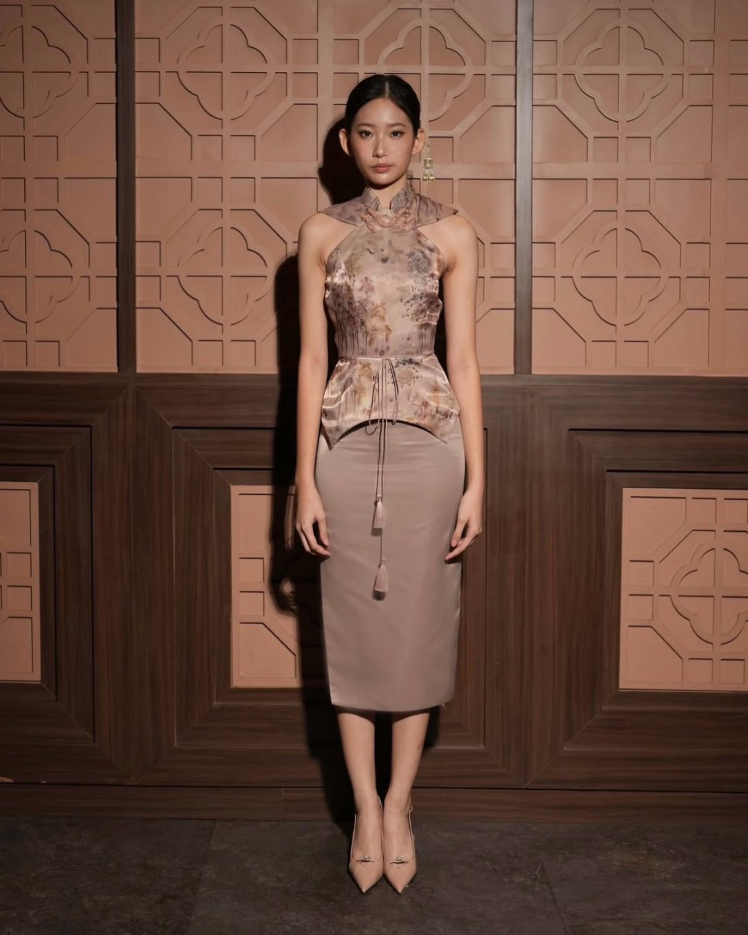 Ying dress in Nude pink