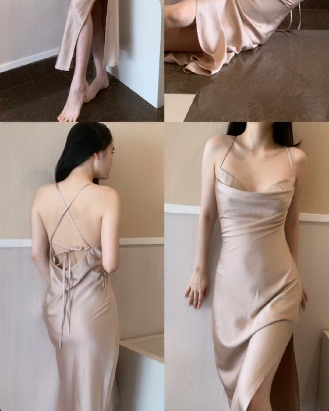 Celline Strap Backless in Gold