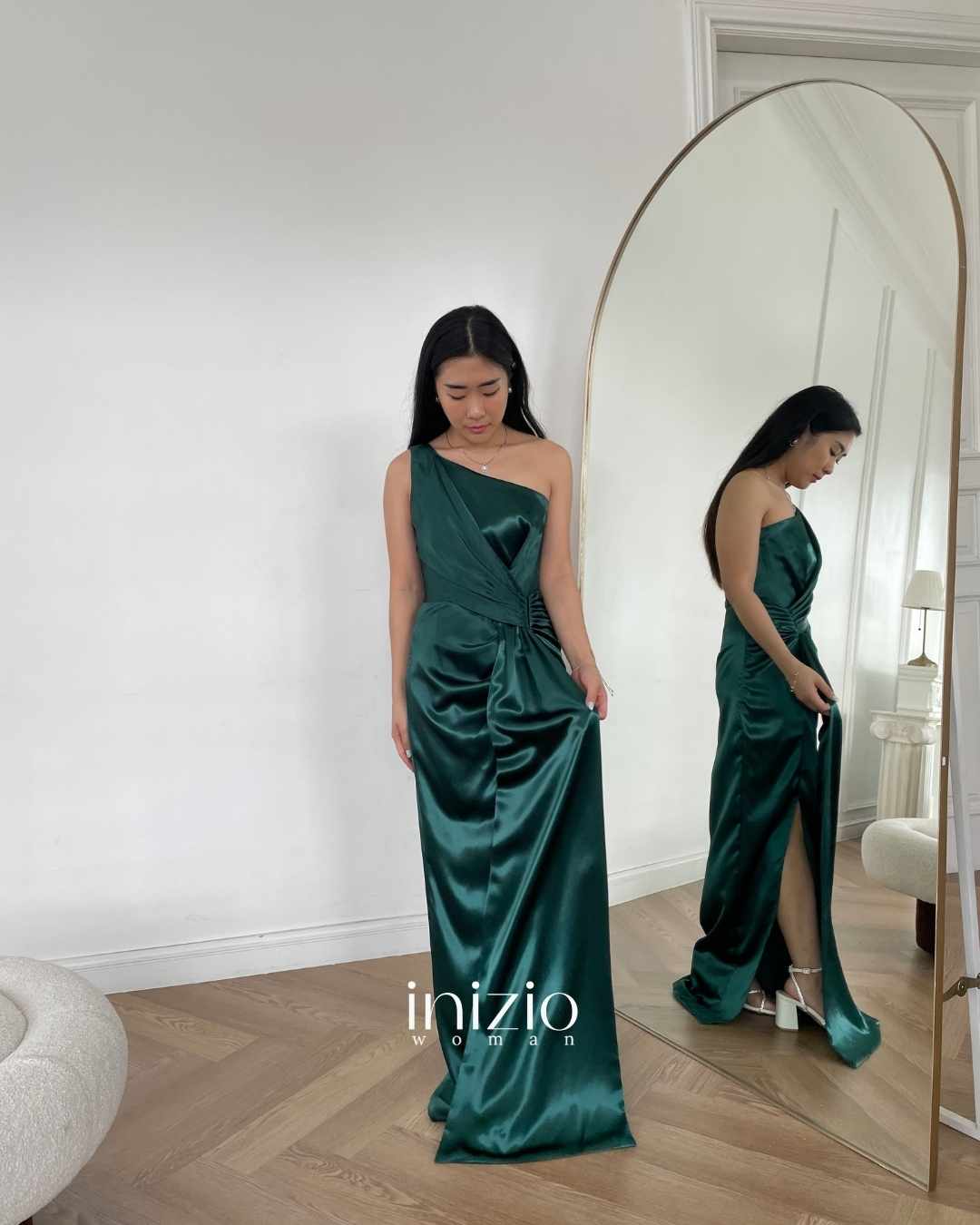 Niki dress in Emerald Green