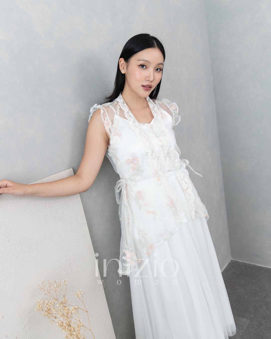 Karina Tunic Set in White