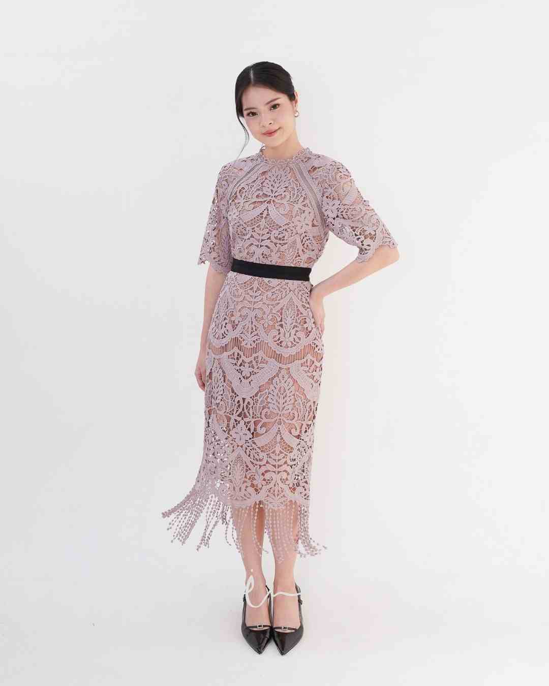 Rosalie dress in dusty pink
