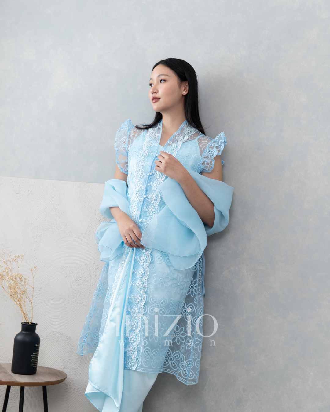 Azure Tunic Set in Ice Blue