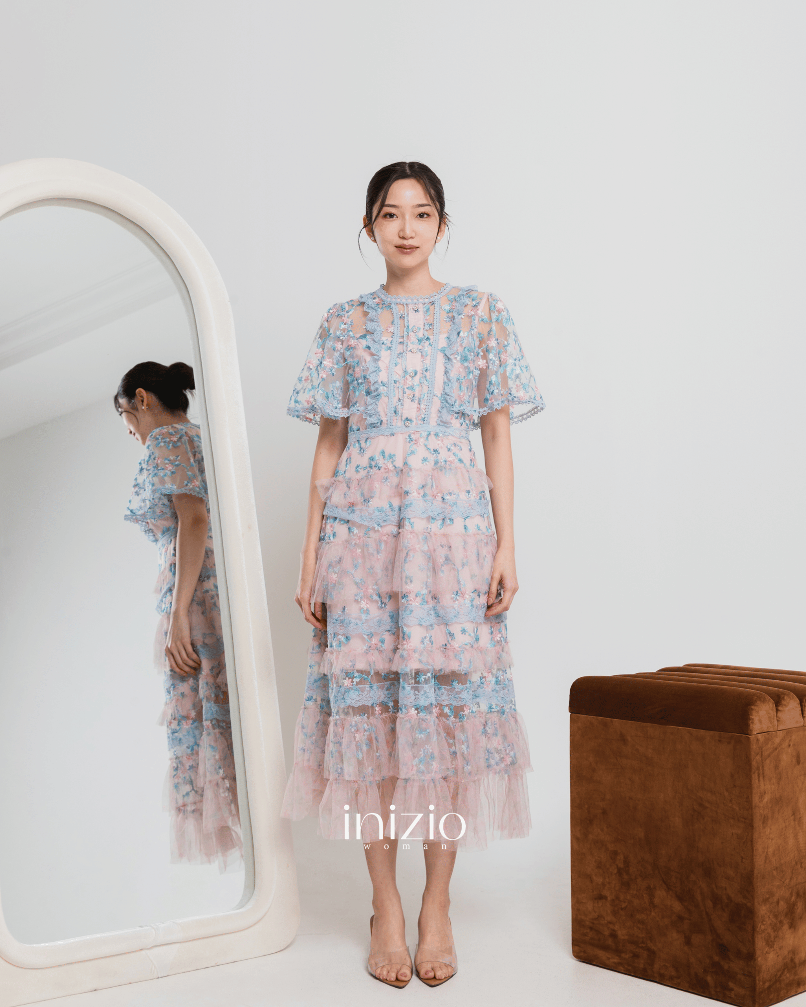 Everly Blue Pink Lace dress