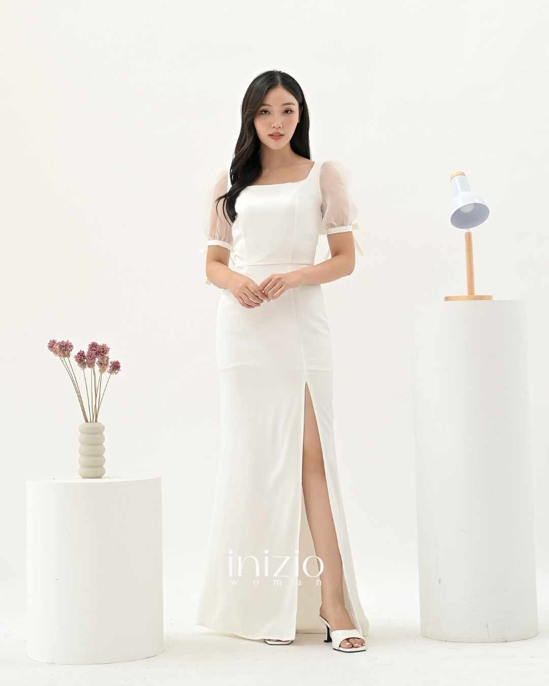 Poppy dress in White