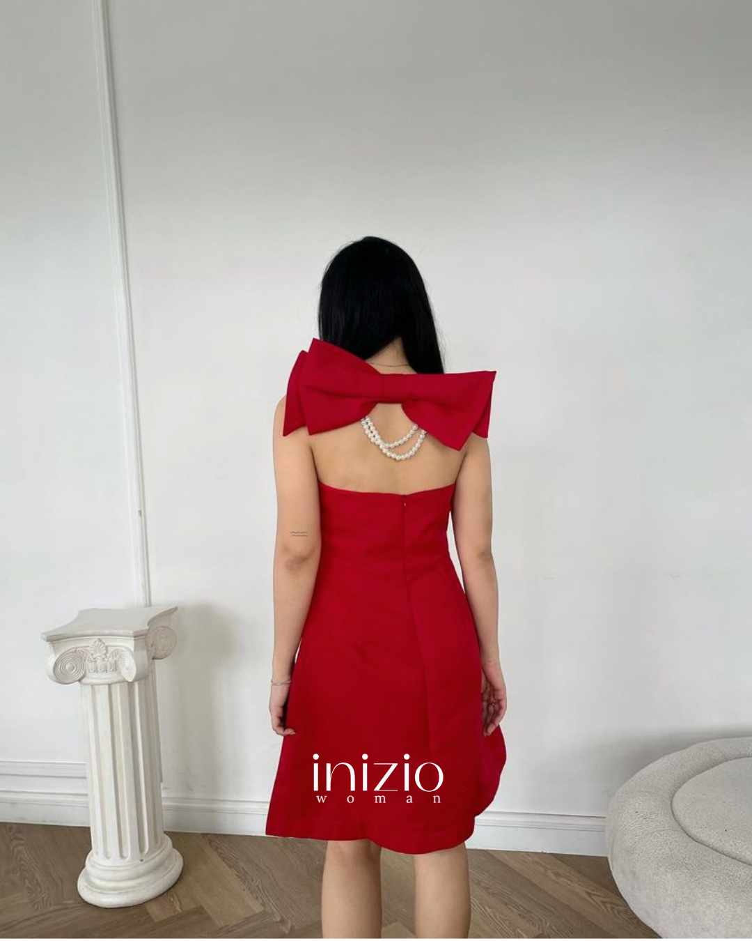 Lolly Mini Backless dress in Red