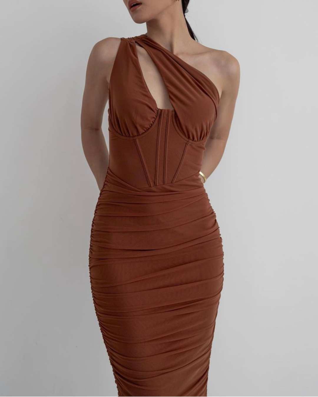 Lauren Corset dress in Brown