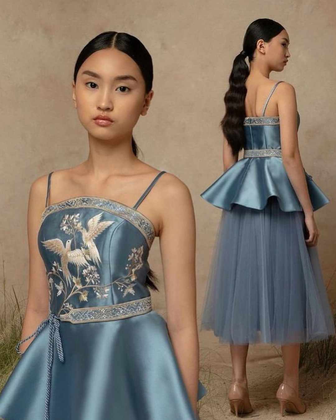 Li Hu Cheongsam Set in Blue