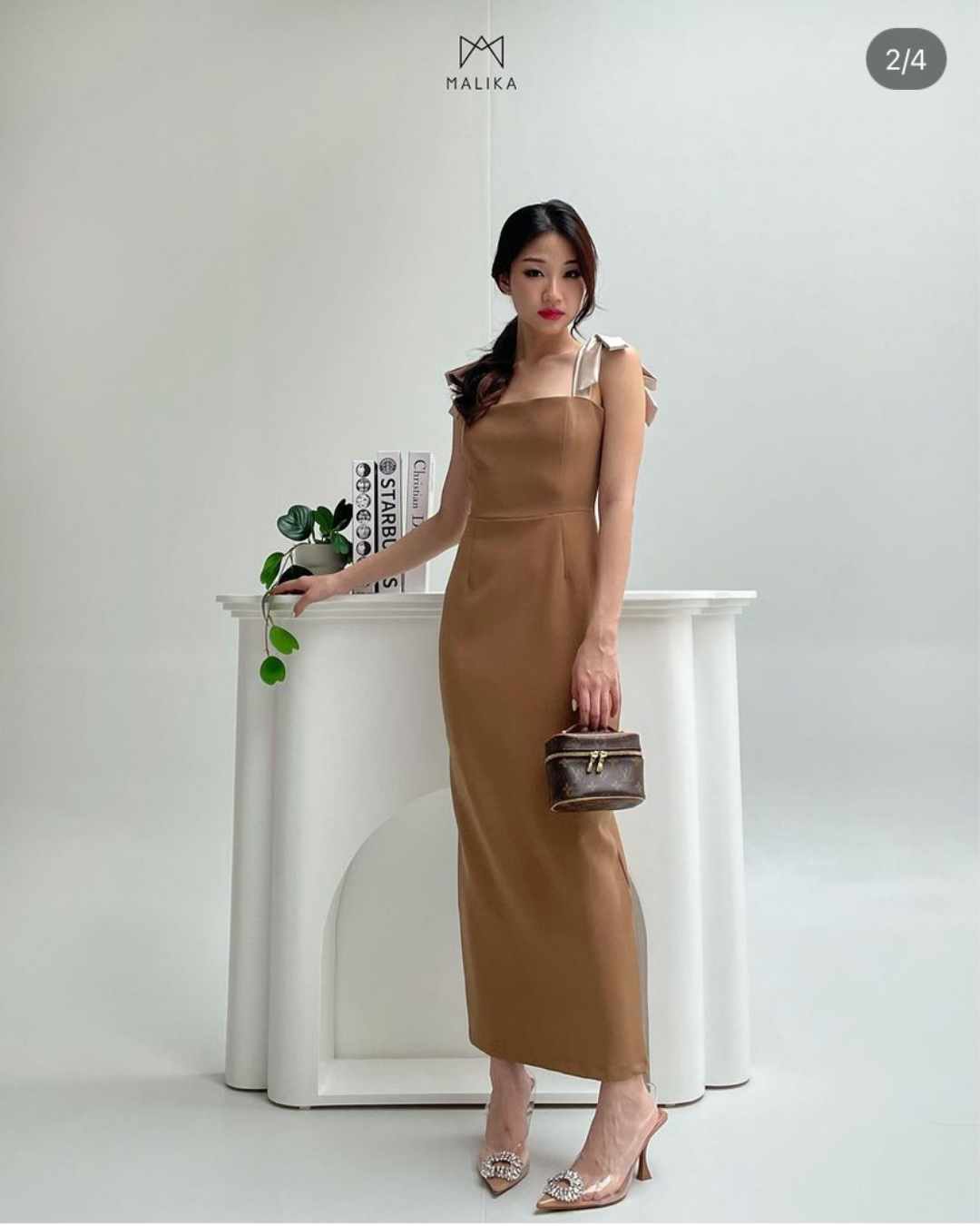 Millie dress in Brown